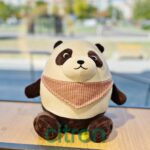 Jucărie de pluș Panda rotund, 27 cm (Negru/Alb)