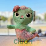 Jucărie de pluș Pisică-sirenă Mercat, 25 cm