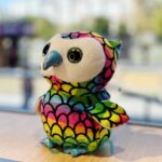 Jucărie de pluș Bufniță Neon, 16 cm (2 culori)
